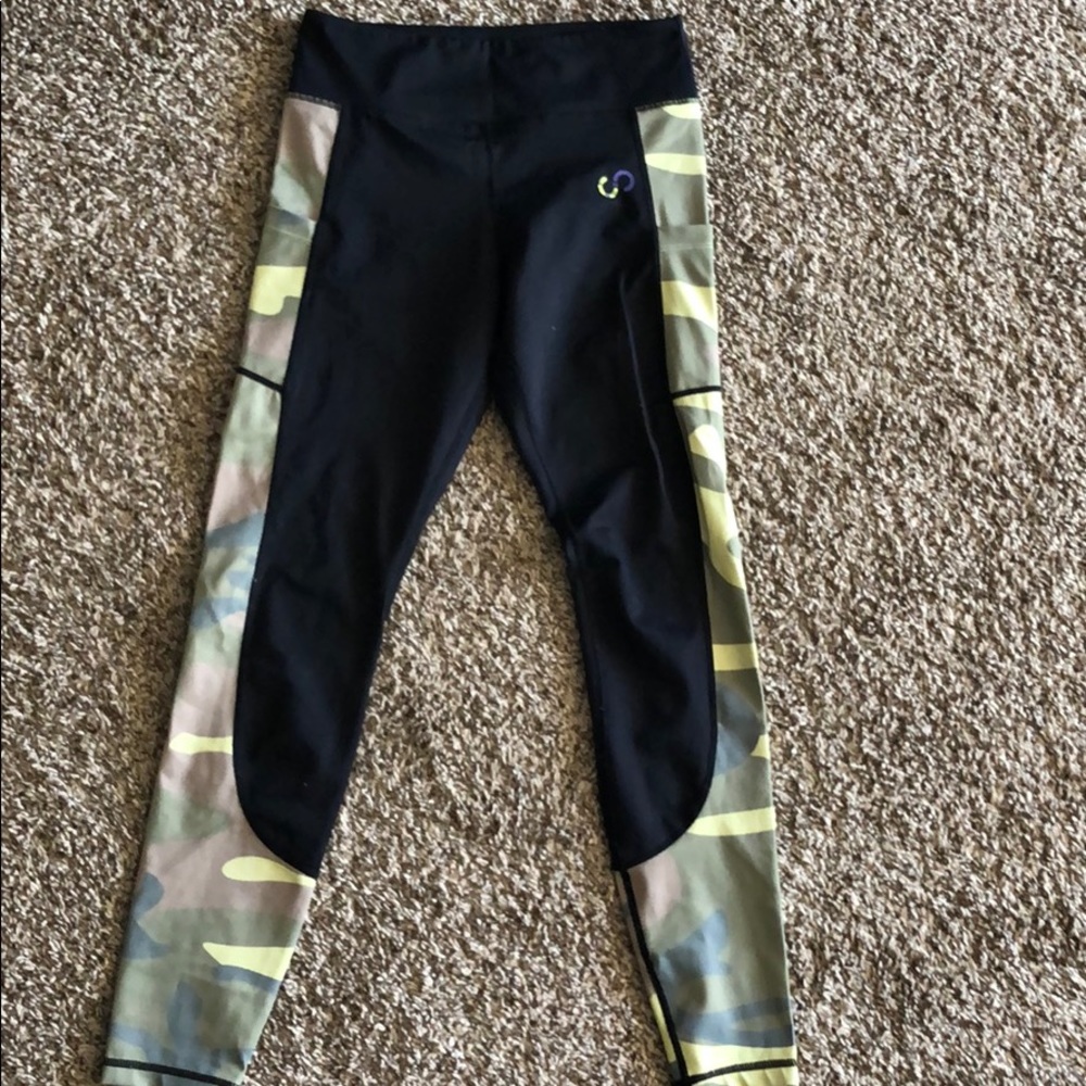Black and camouflage leggings